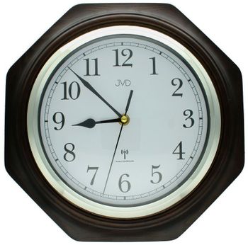 Zegar na ścianę sterowany radiowo drewniany JVD Radio Controlled NR7172.2 SILVER...jpg